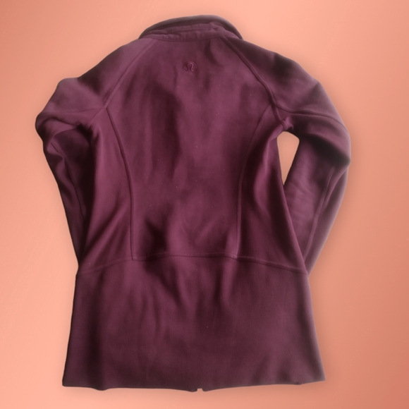 Lululemon Radiant Jacket II Cassis Cotton Fleece Size 6 - Picture 8 of 11